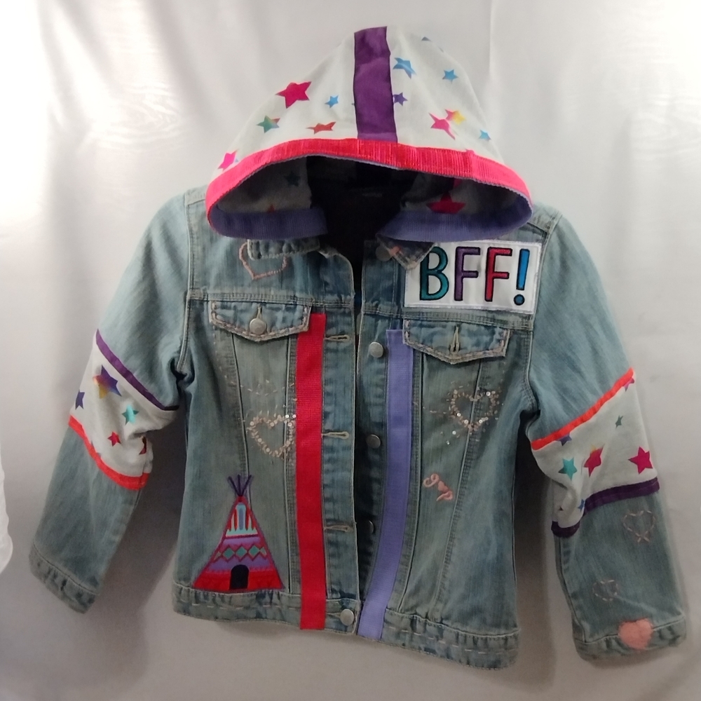 Handmade/Customized kids jean jacket